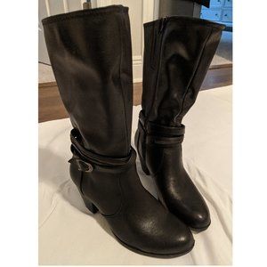 Bare Traps Black Leather Boots
